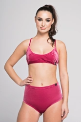 Top Bikini Welurowy Pink Sorbet