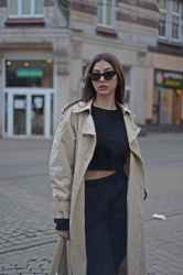 Чорна коротка толстовка crop top