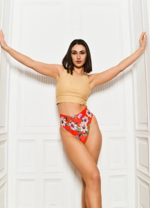 High Waist Cut Shorts Just Blossom