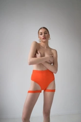 Шорти з ремінцями і зморщуванням на сідницях Straps Mandarin
