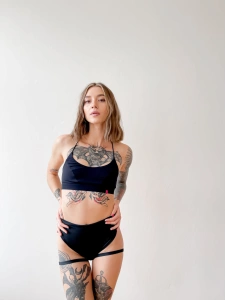 Black Garter Shorts Bliss