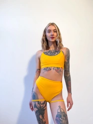 Szorty Bliss Strap z Regulowanymi Paseczkami Mango