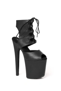 Czarne Matowe Buty do Exotic Pole Dance Fame | Obcas 20 cm