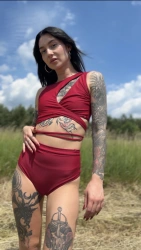 Top Wiązany Cupid w Kolorze Wina